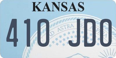 KS license plate 410JDO
