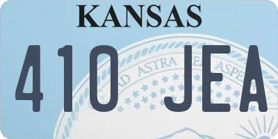 KS license plate 410JEA
