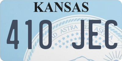 KS license plate 410JEC