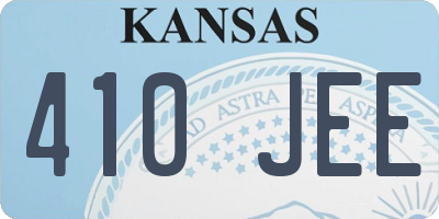 KS license plate 410JEE