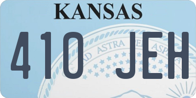KS license plate 410JEH