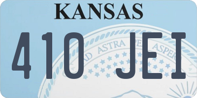 KS license plate 410JEI