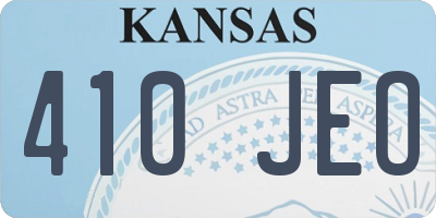 KS license plate 410JEO