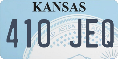 KS license plate 410JEQ