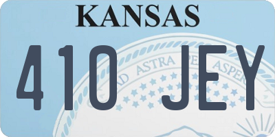 KS license plate 410JEY