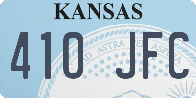 KS license plate 410JFC