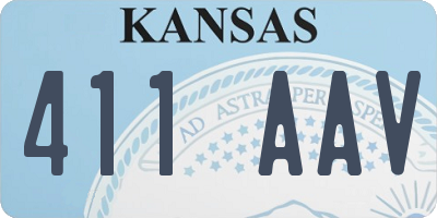 KS license plate 411AAV