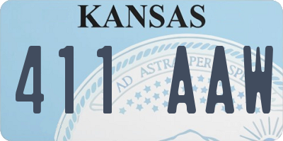 KS license plate 411AAW