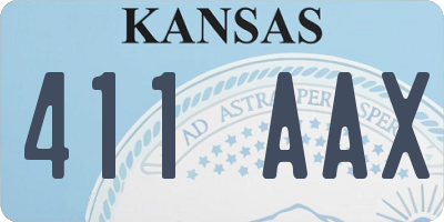KS license plate 411AAX