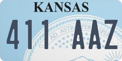 KS license plate 411AAZ