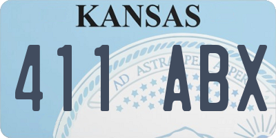 KS license plate 411ABX
