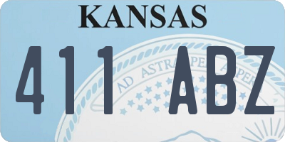 KS license plate 411ABZ