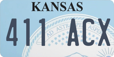 KS license plate 411ACX