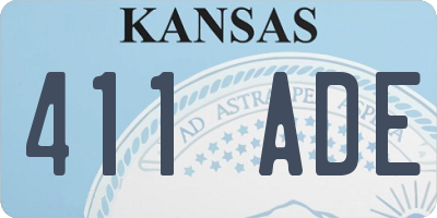 KS license plate 411ADE
