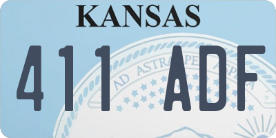 KS license plate 411ADF
