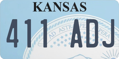 KS license plate 411ADJ