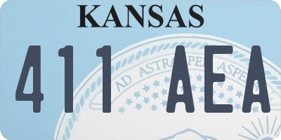 KS license plate 411AEA