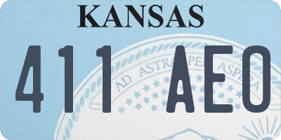 KS license plate 411AEO
