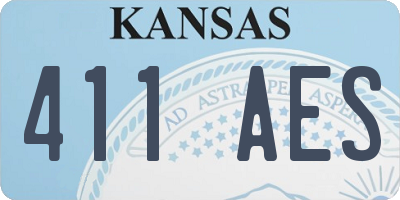 KS license plate 411AES