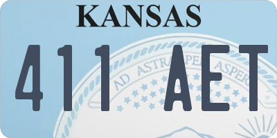 KS license plate 411AET