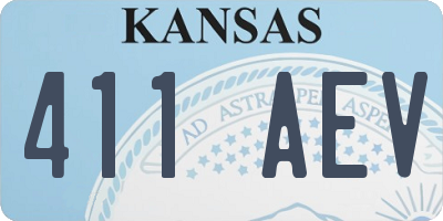KS license plate 411AEV