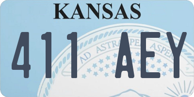 KS license plate 411AEY