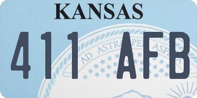 KS license plate 411AFB
