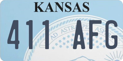 KS license plate 411AFG