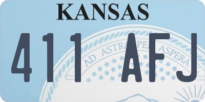 KS license plate 411AFJ