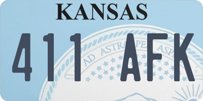 KS license plate 411AFK