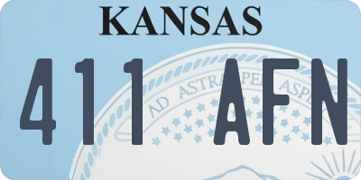 KS license plate 411AFN