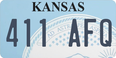 KS license plate 411AFQ