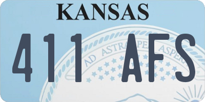 KS license plate 411AFS