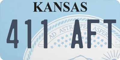 KS license plate 411AFT