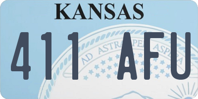 KS license plate 411AFU
