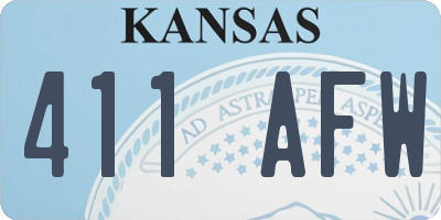 KS license plate 411AFW
