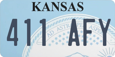 KS license plate 411AFY