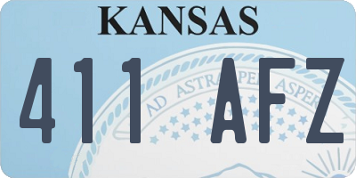 KS license plate 411AFZ