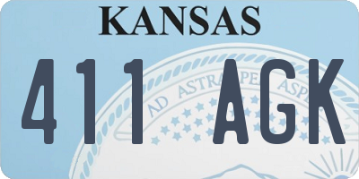 KS license plate 411AGK