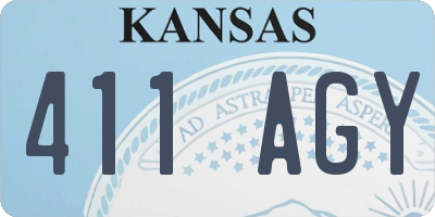 KS license plate 411AGY