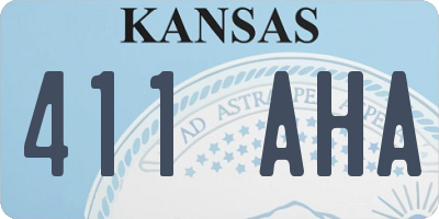 KS license plate 411AHA