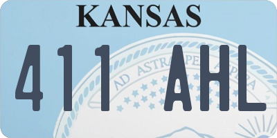 KS license plate 411AHL