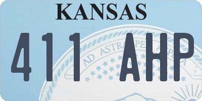 KS license plate 411AHP