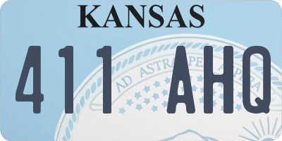 KS license plate 411AHQ