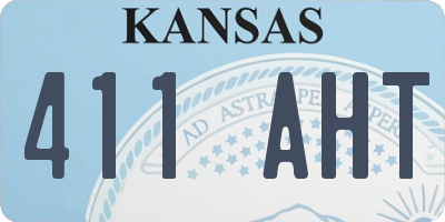KS license plate 411AHT