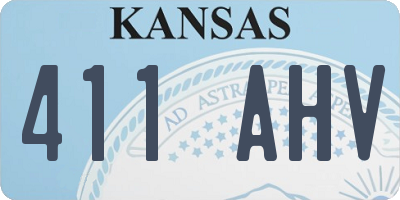KS license plate 411AHV