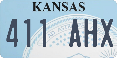 KS license plate 411AHX