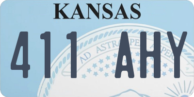 KS license plate 411AHY