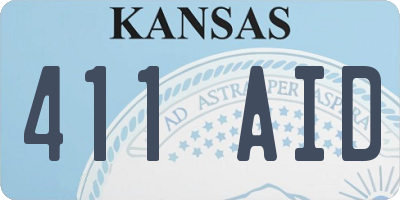 KS license plate 411AID