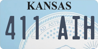 KS license plate 411AIH